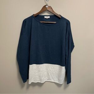 Fat Face Navy Blue & Cream Knit Sweater Women’s Size 12